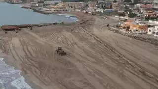 Las obras de regeneración ya dibujan el perfil histórico de las playas del litoral del sur de Cullera