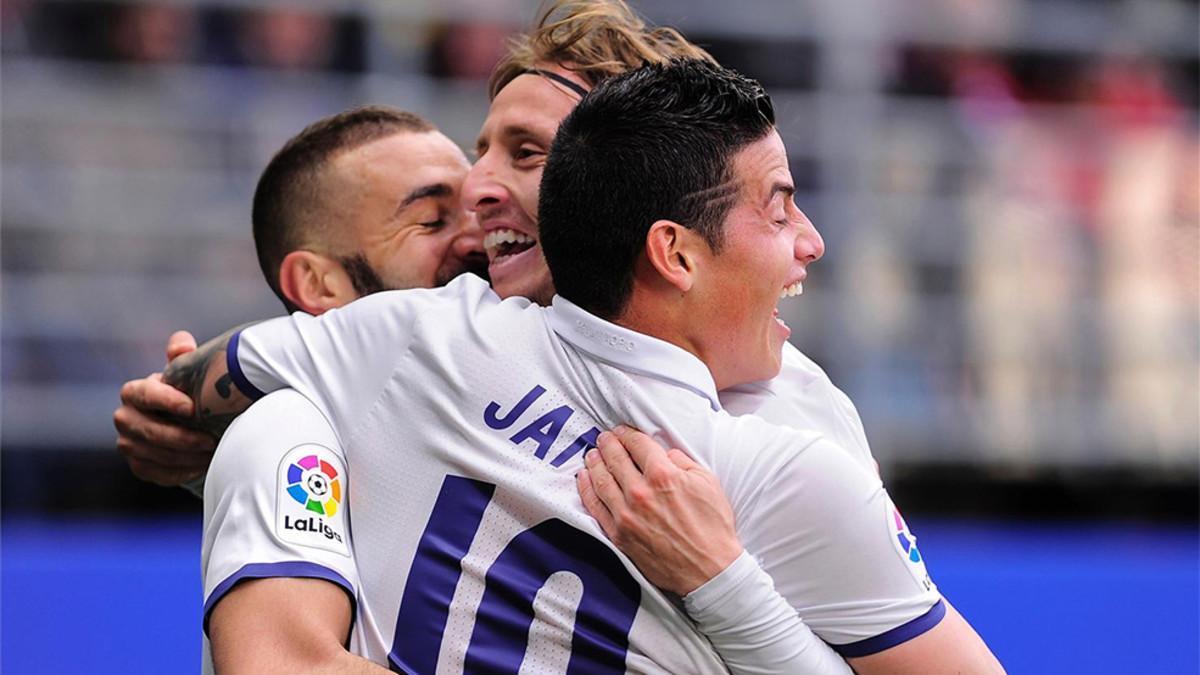 El Madrid goleó al Eibar y se sitúa líder provisional