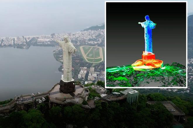 Escaneo Cristo del Corcovado Río de Janeiro