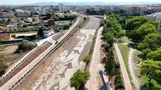 La pasarela ciclopeatonal del Riu Sec de Castelló a vista de pájaro