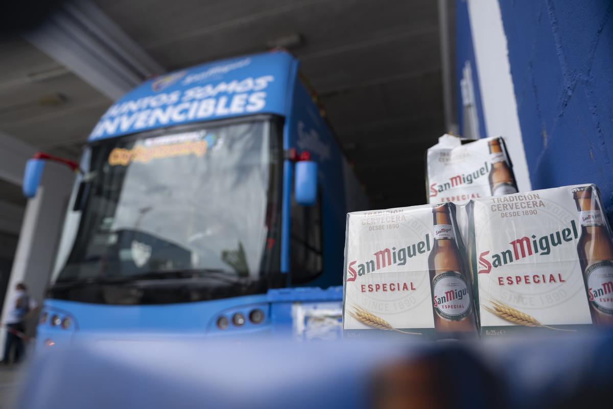 San Miguel ha acompañado al Málaga CF hasta el ascenso a Primera.