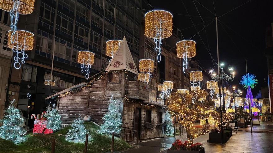 Adornos de la Navidad de Vigo 2023.