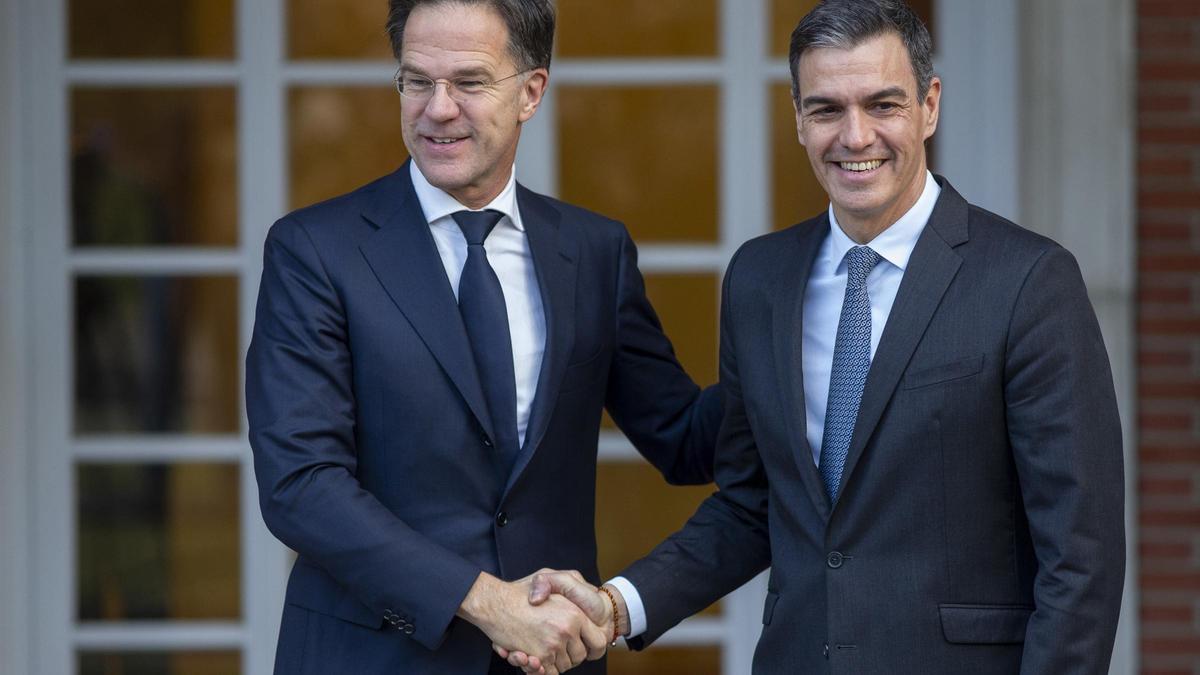 Mark Rutte y Pedro Sánchez en La Moncloa