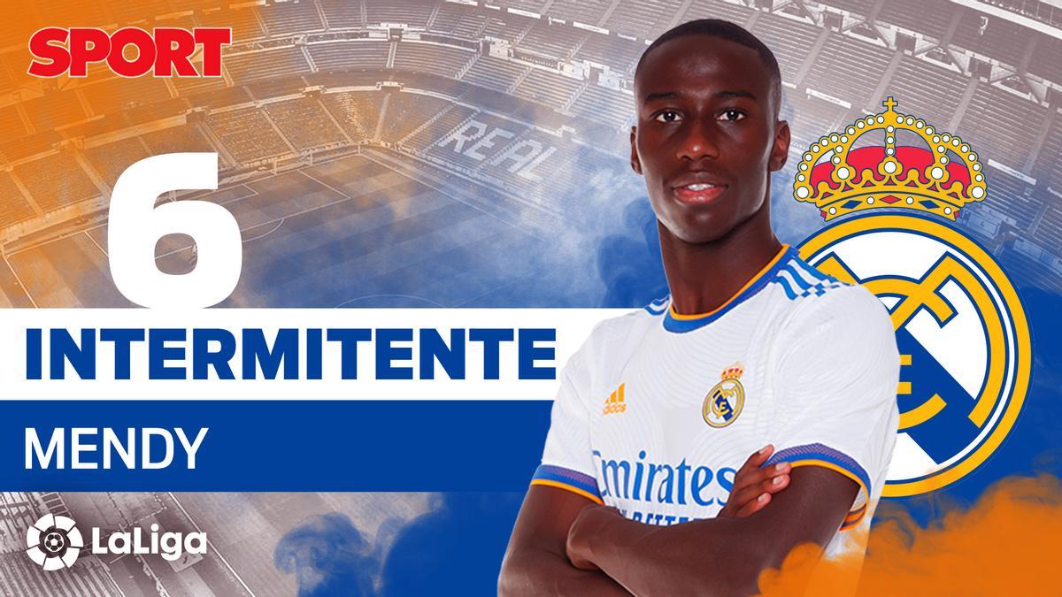 MENDY (6): Intermitente. El lateral francés ha impuesto su poderío físico en defensa, aunque con el balón ha dejado mucho que desear. MENDY (6): Intermitente. El lateral francés ha impuesto su poderío físico en defensa, aunque con el balón ha dejado mucho que desear.