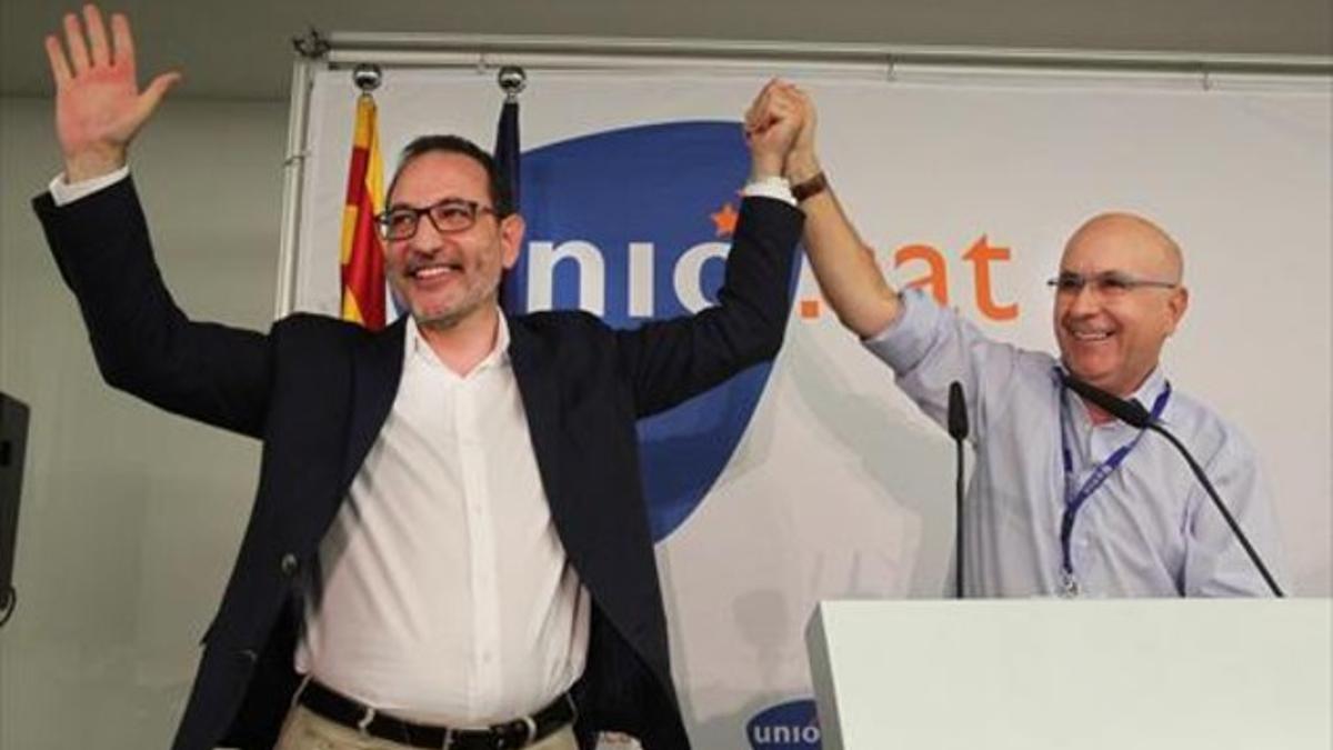 Ramon Espadaler y Josep Antoni Duran Lleida, en el consejo nacional de Unió.