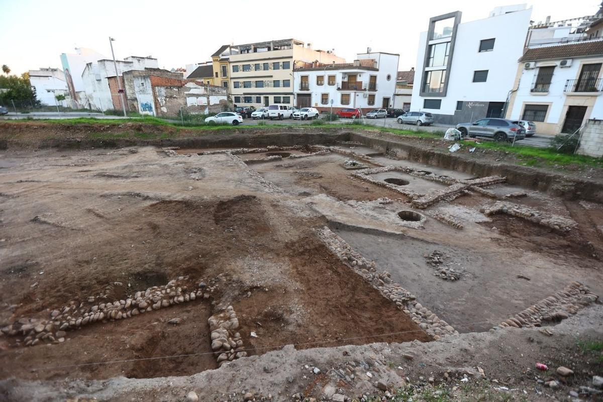 Imagen de hoy martes de las catas arqueológicas de la futura residencia de estudiantes en Miraflores.