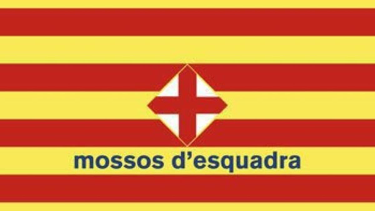 Nueva bandera de los Mossos d'Esquadra.