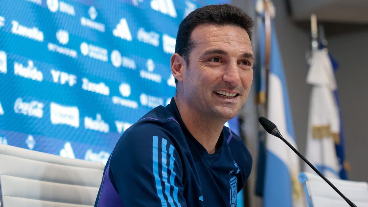 Lionel Scaloni, en la rueda de prensa previa al Argentina-Panamá.