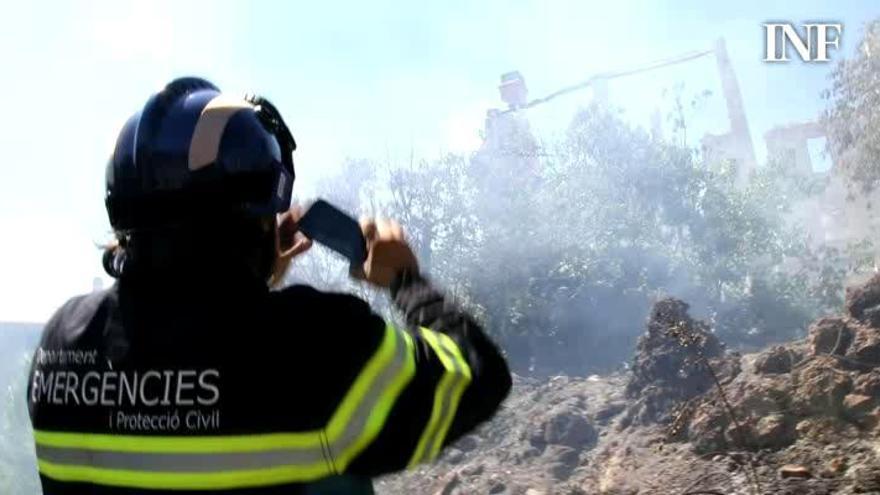 Incendio en la cabecera del río Molinar en Alcoy