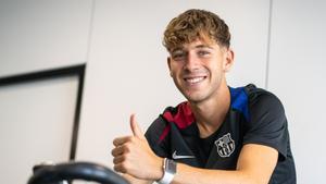 Pau Prim en las pruebas médicas del Barça Atlètic