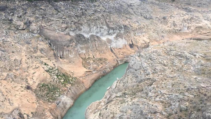 Estado actual del pantano de la Fuensanta.