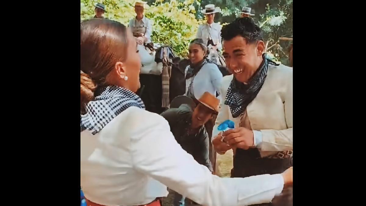 Pedida de mano de una pareja zamorana en Huelva.