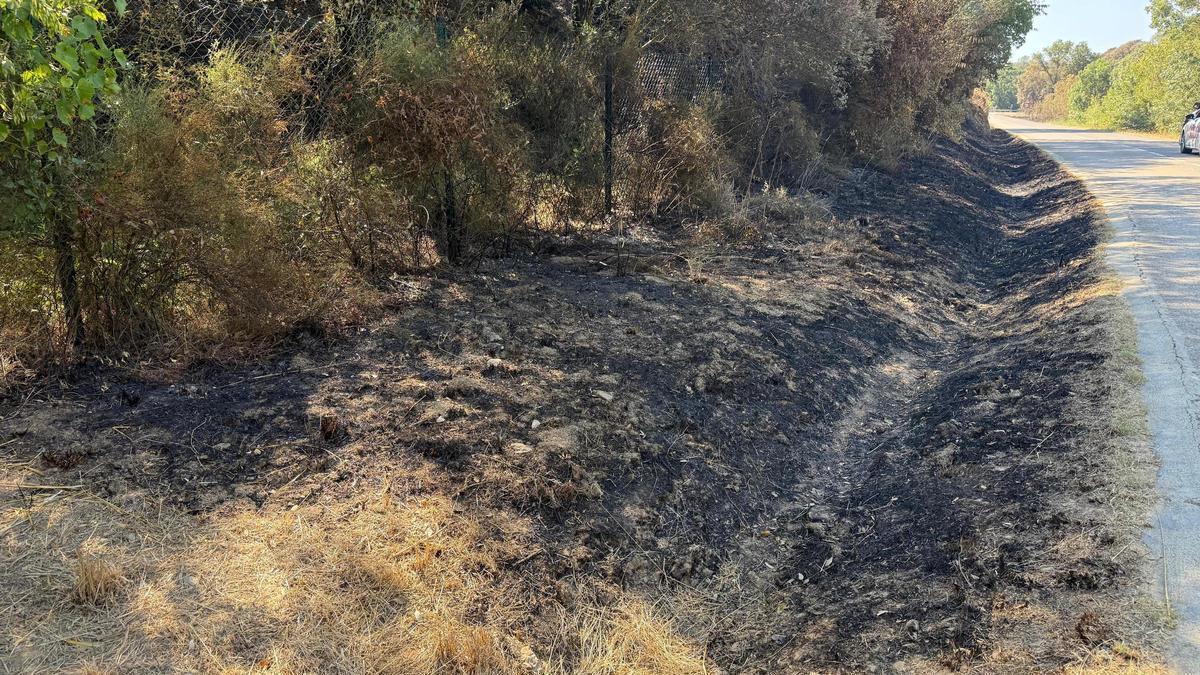 Punt exacte on es va iniciar l'incendi de la Bisbal d'Empordà.