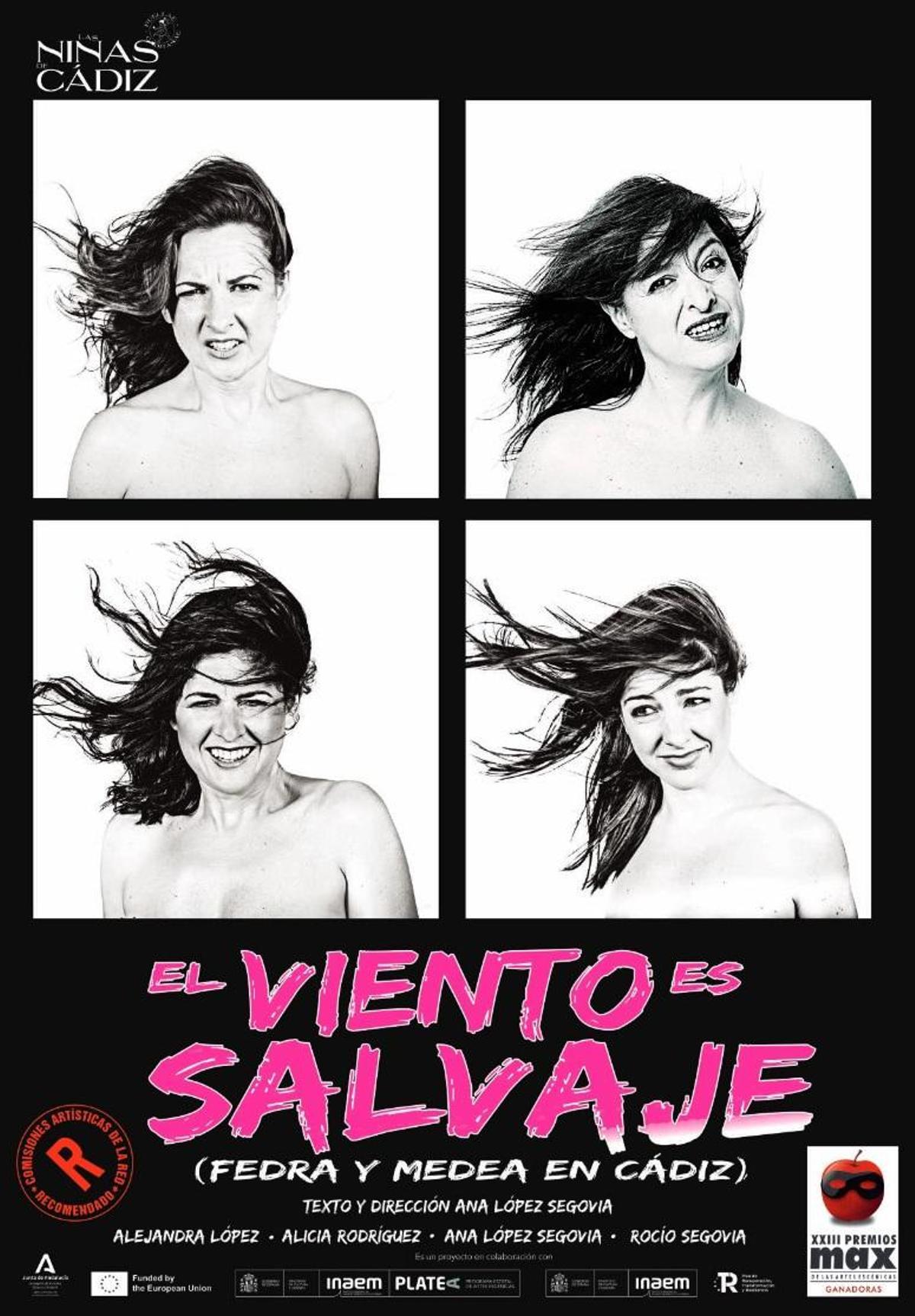 Cartel de "El viento es salvaje" de Las Niñas de Cádiz
