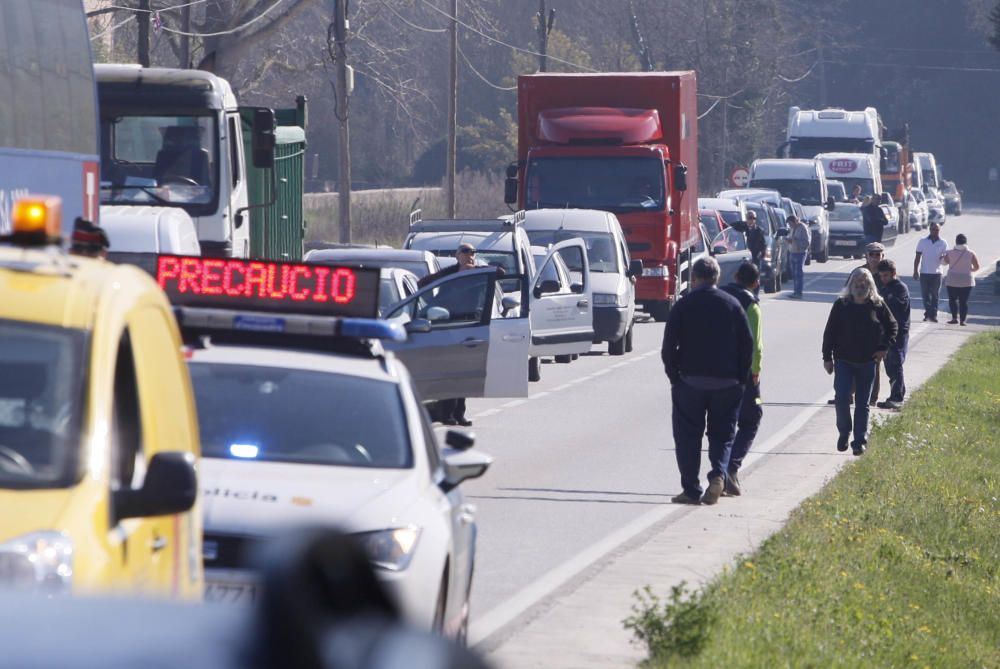 Accident de trànsit a la N-141 a Bescanó