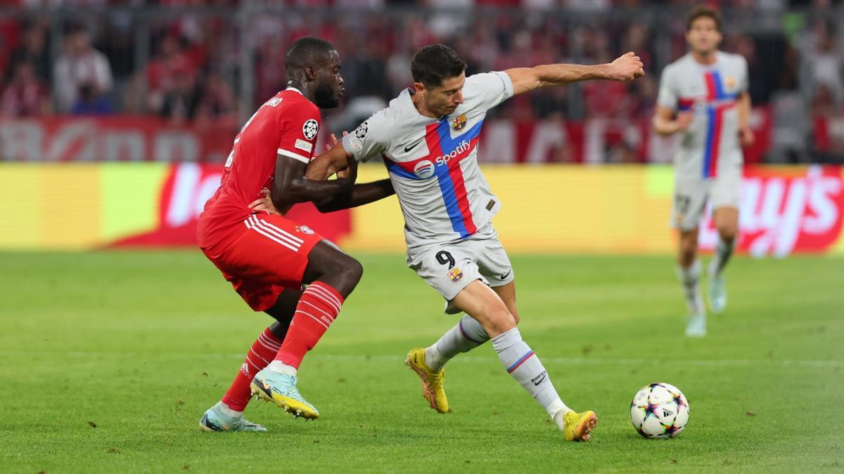 Lewandowski durante el partido contra el Bayern