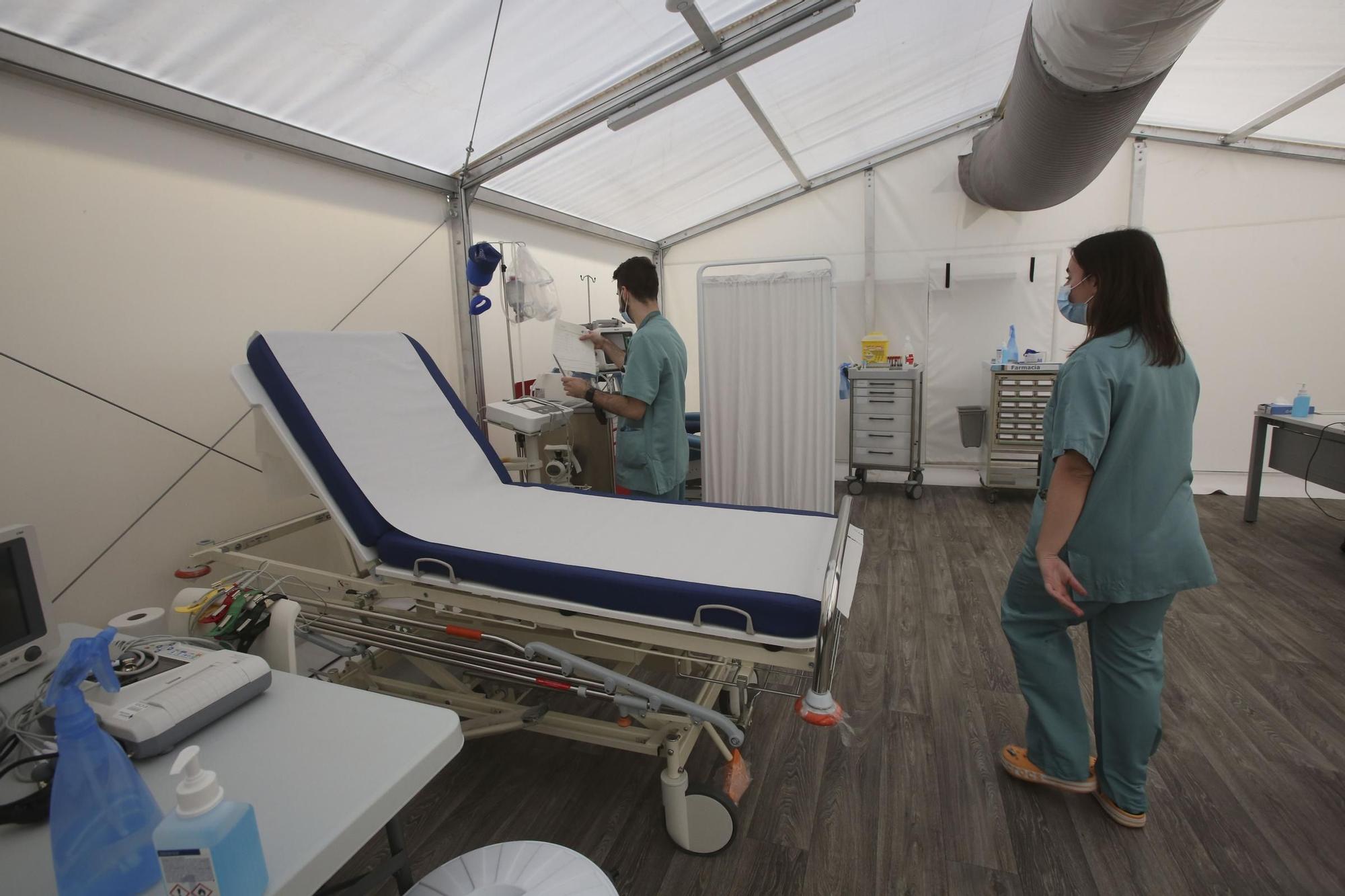 Sanidad prepara 80 camas del hospital de campaña para su apertura inminente