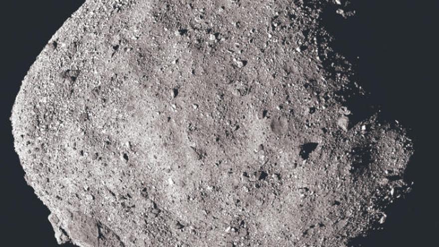 El asteroide Bennu unos minutos antes de que Osiris realizara la técnica Touch-and-Go.