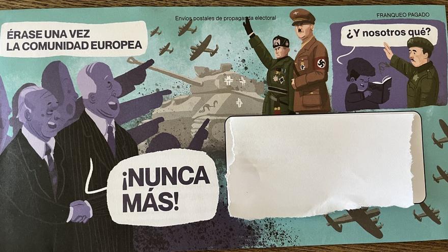 Podemos revive a Hitler y Franco en su propaganda electoral: &quot;La Europa de hoy es racismo y apoyo a un genocidio&quot;