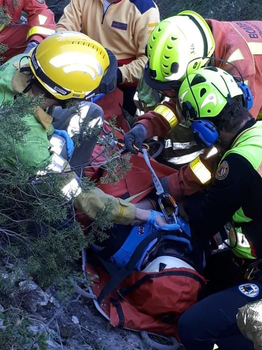 Rescate de un ciclista en Ontinyent