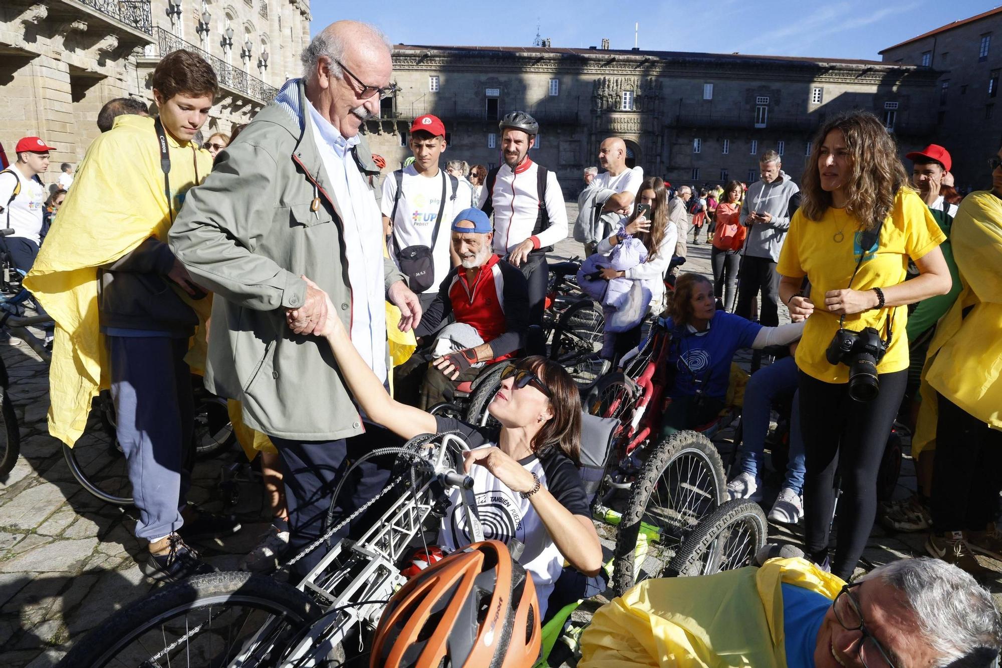 Vicente del Bosque e Irene Villa, en Santiago con el Camino de Valores por la inclusión