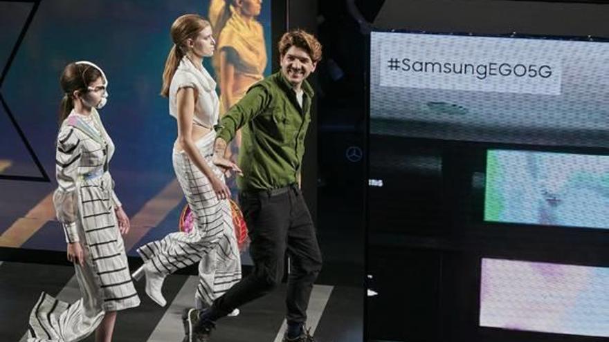 El ganador del encuentro Samsung EGO, Yvan Andreu, ayer, en la Semana de la Moda de Madrid.