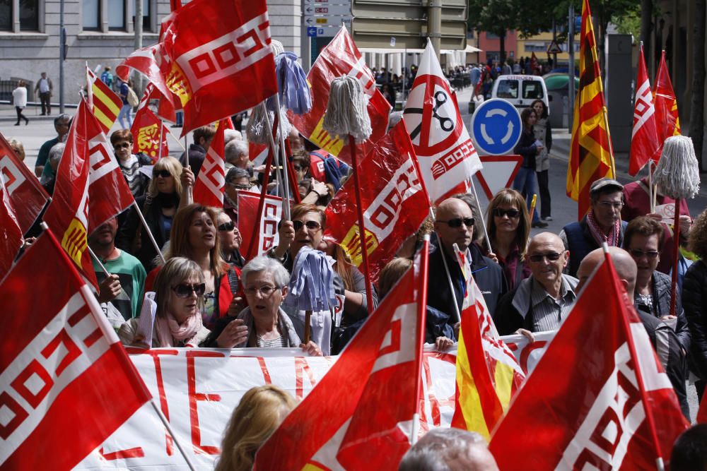 Manifestació del primer de maig a Girona