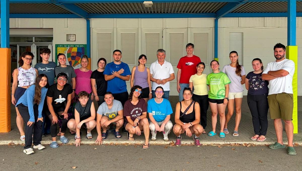 Participantes no Campo de Voluntariado Monte Sacro.