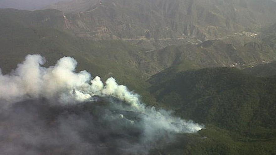 Imagen del incendio de la Gomera.