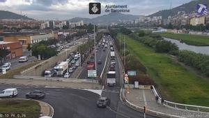 Tráfico intenso en la Ronda Litoral