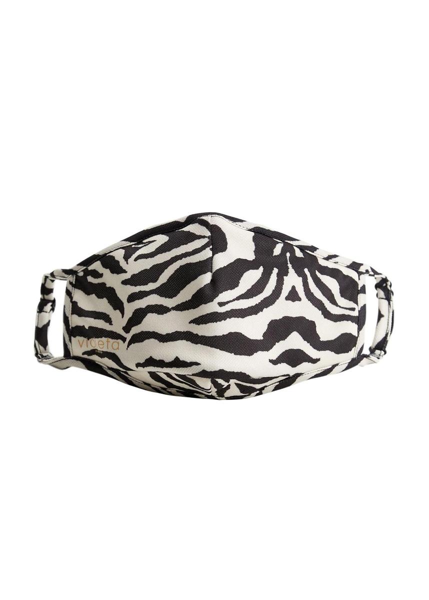 Mascarilla de Mango con print de cebra