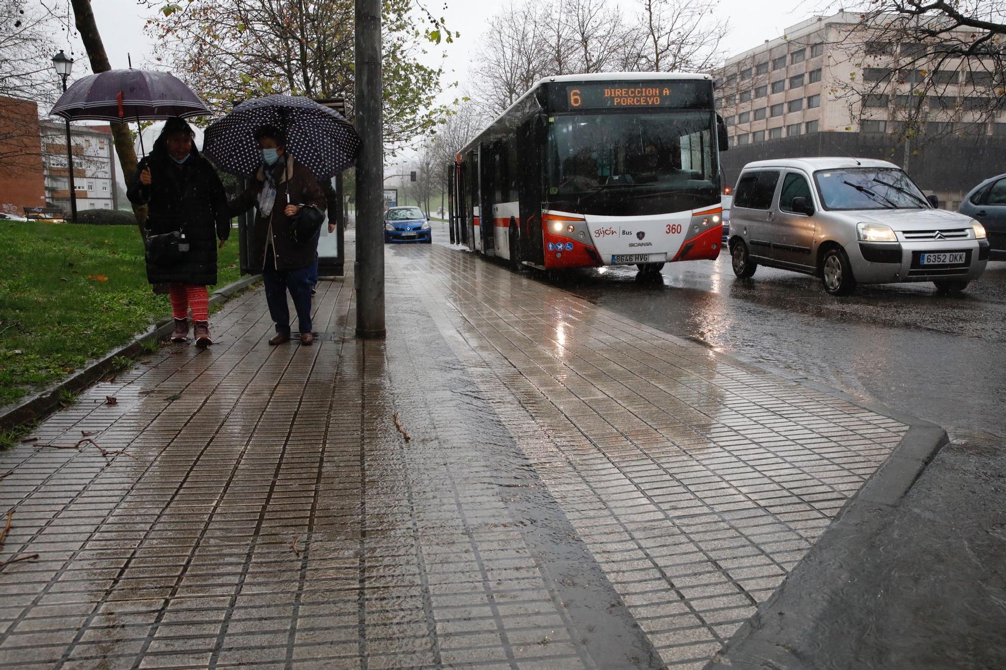 Temporal en Gijón