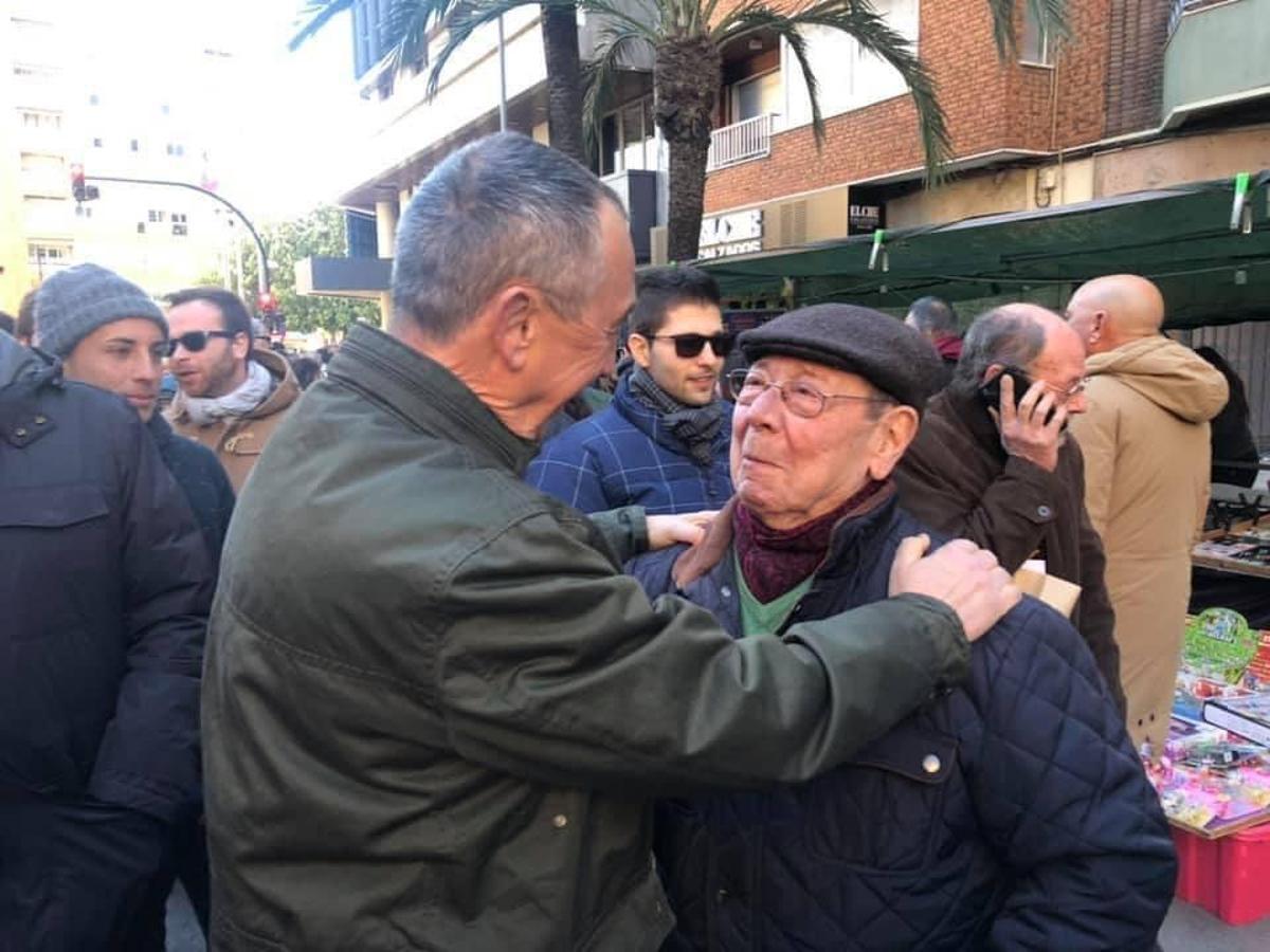 El diputado en el congreso por Compromís, Joan Baldoví, con Francesc Boltes.