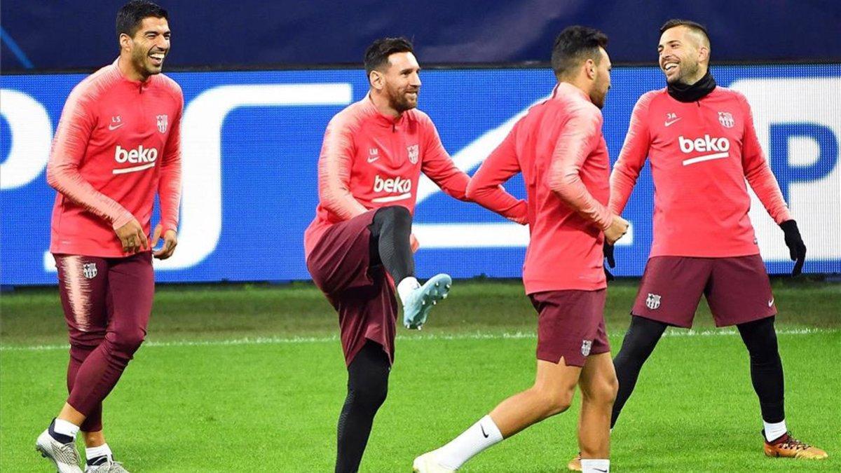 Messi, entrenando con normalidad en Milán