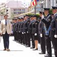 Mazón saluda a los miembros de la Unidad de la Policía Nacional adscrita a la Generalitat