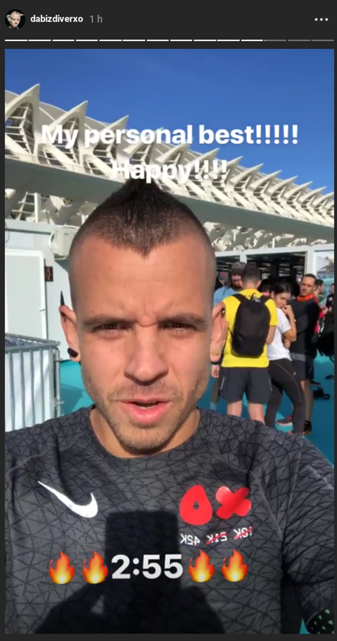 David Muñoz en el maratón de Valencia