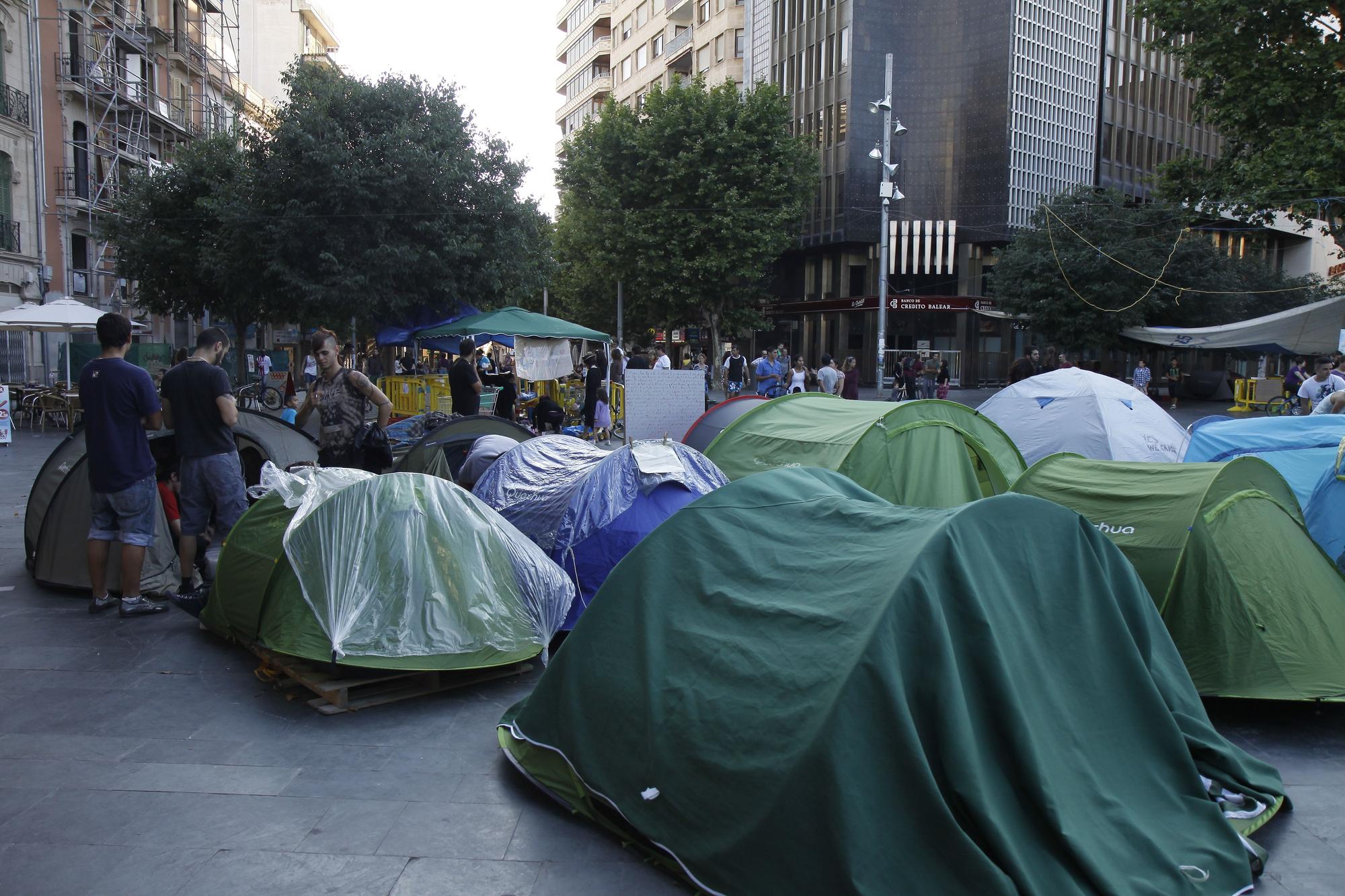 Las imágenes que dejó el 15M en Palma