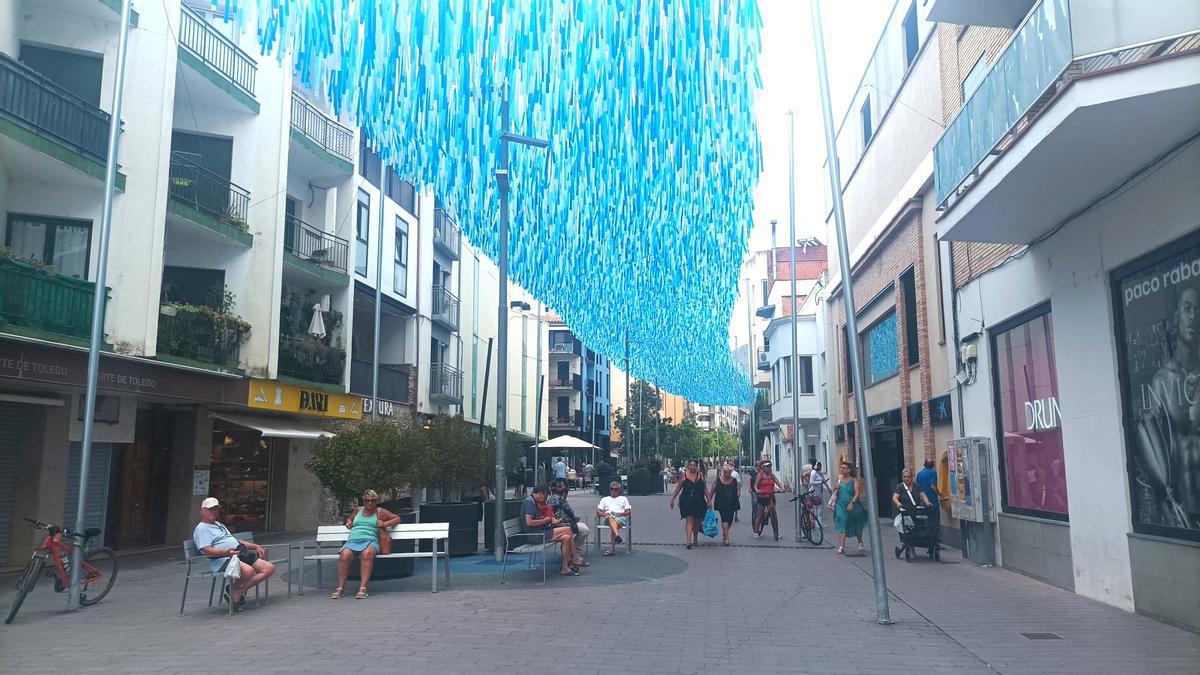 Imatge que ofereix la nova coberta a la Rambla