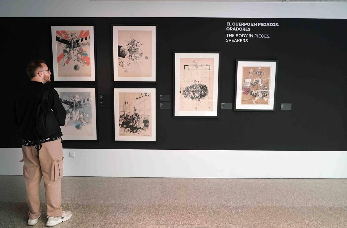 Presentación de la exposición 'Vladimir Velickovic. Huida, vértigo y caída' en el MEET Málaga