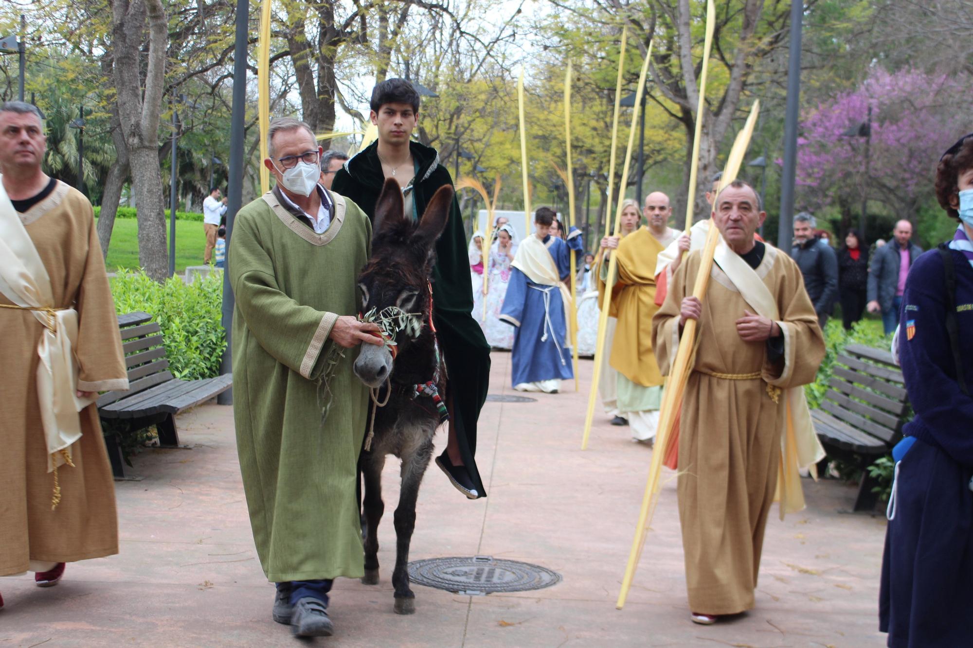 Domingo de Ramos en Beniferri con la burrita "Matilde"