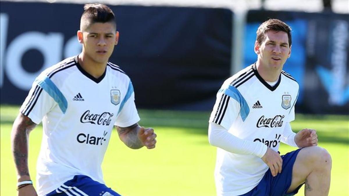 Rojo tiene una gran relación con Messi