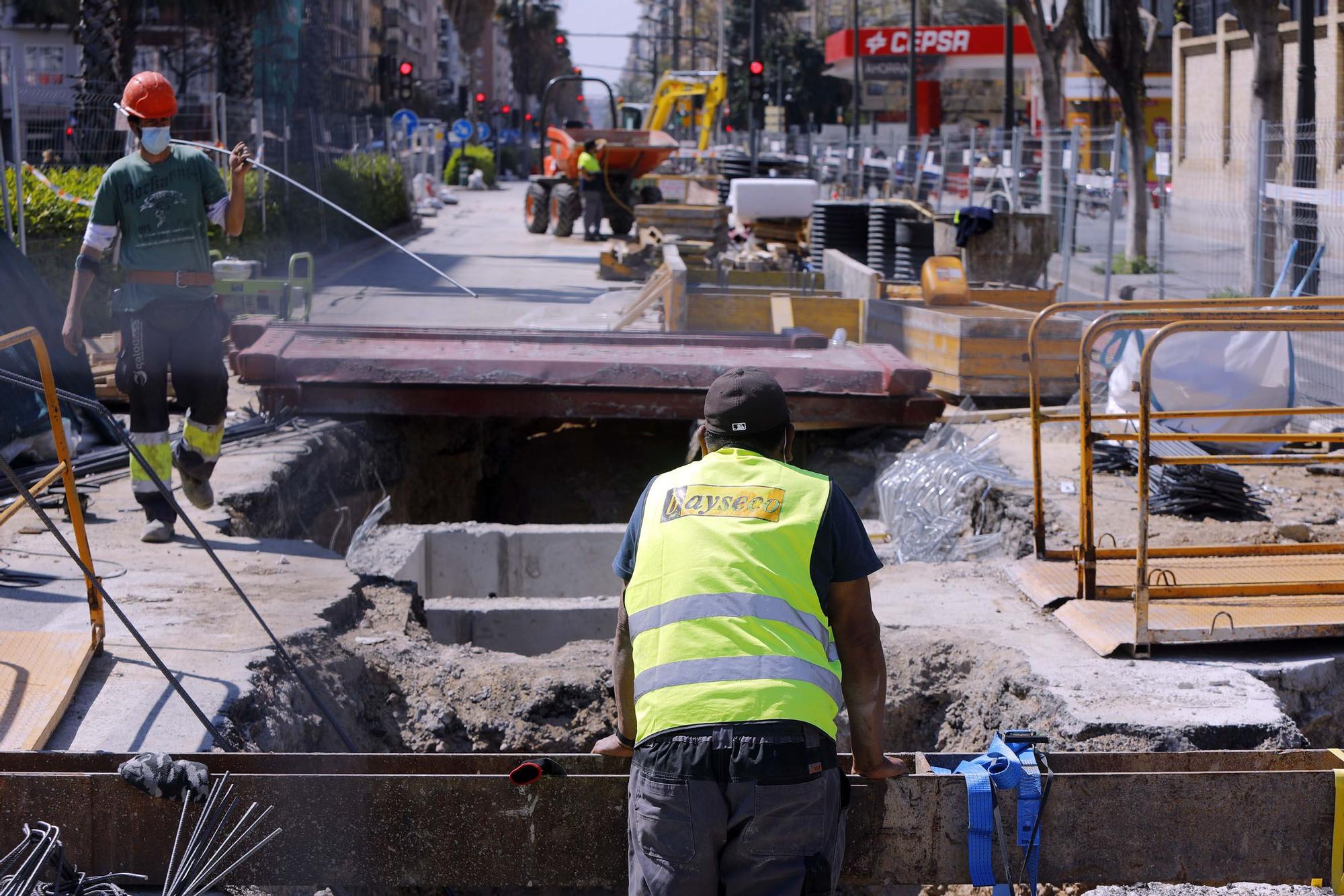 Así avanzan las obras de Peris y Valero