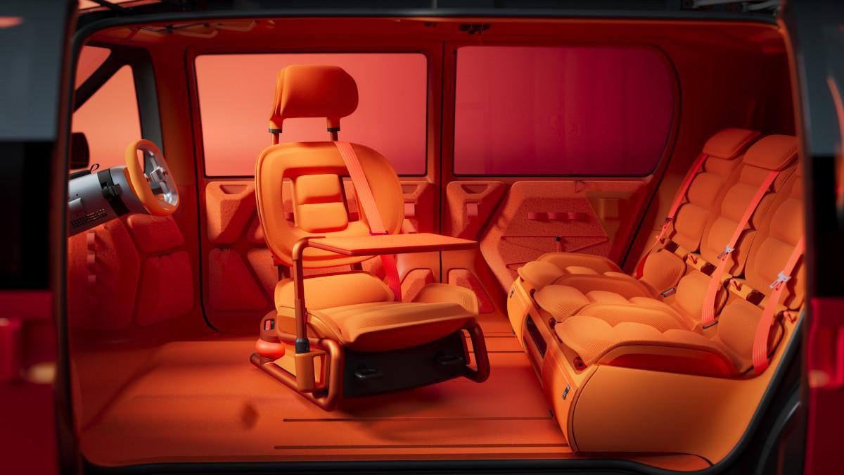 Decathlon koltuklu Citroën ELO iç mekanı