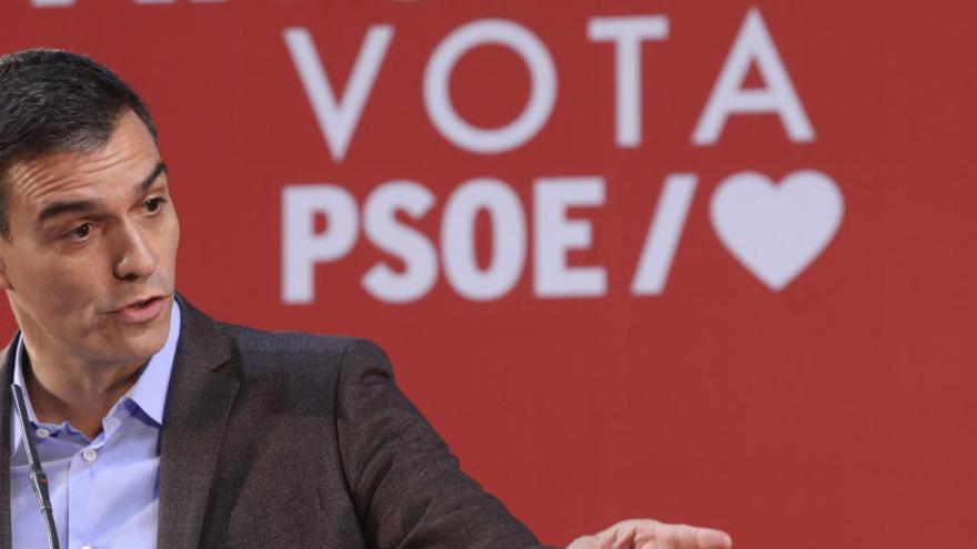 Pedro Sánchez en l&#039;inici de campanya a Pamplona