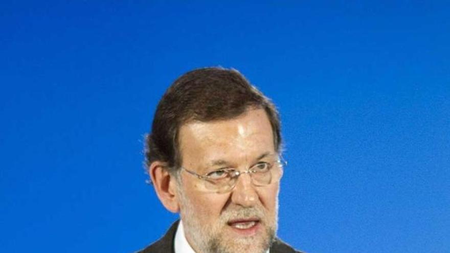 Mariano Rajoy, ayer, en una reunión del PP en Antequera.