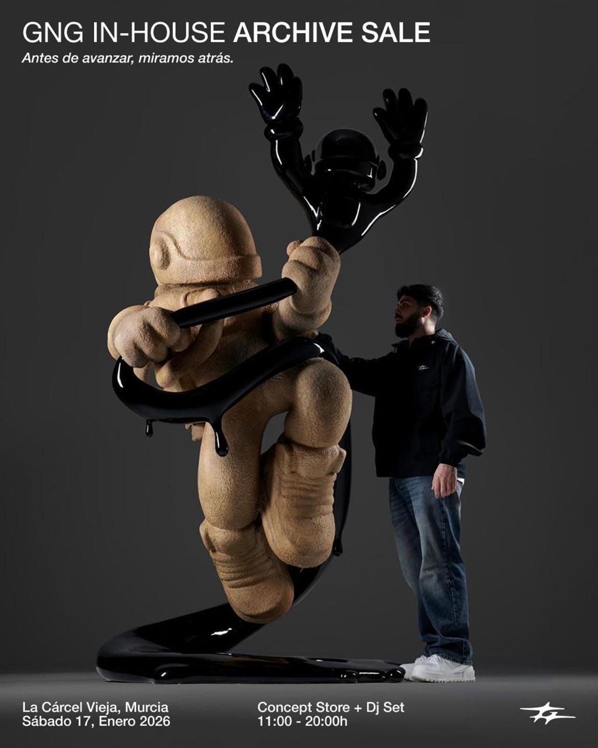 Cartel del de la marca GNG evento en la Cárcel Vieja de Murcia