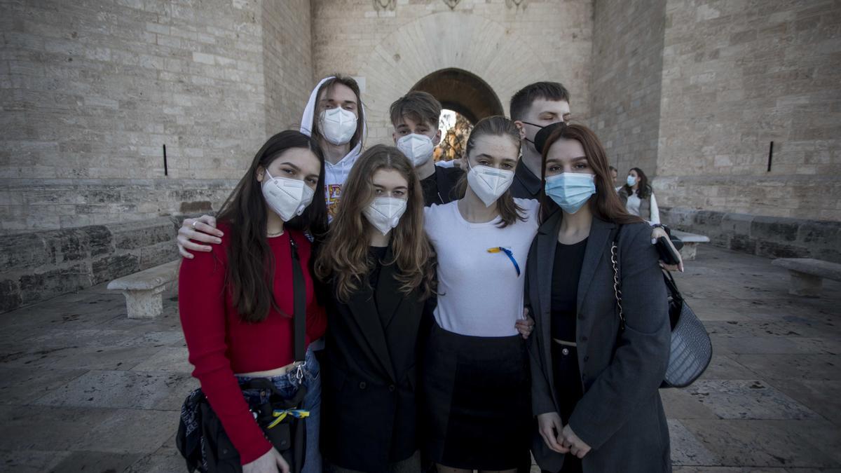 Un grupo de jóvenes ucranianos se ha quedado atrapado en València tras el estallido de la invasión rusa.