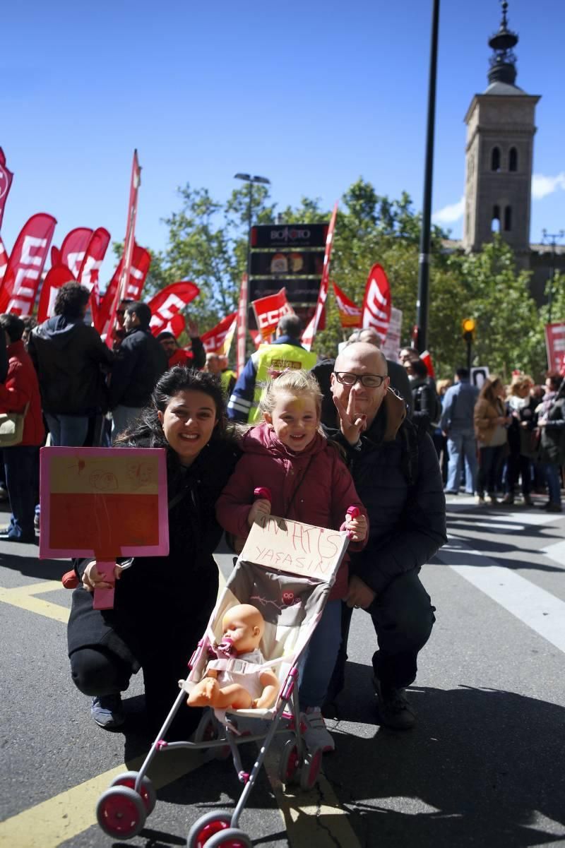 Escenas del Día del Trabajador en Zaragoza