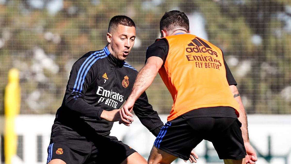 Hazard y Carvajal se han entrenado con normalidad