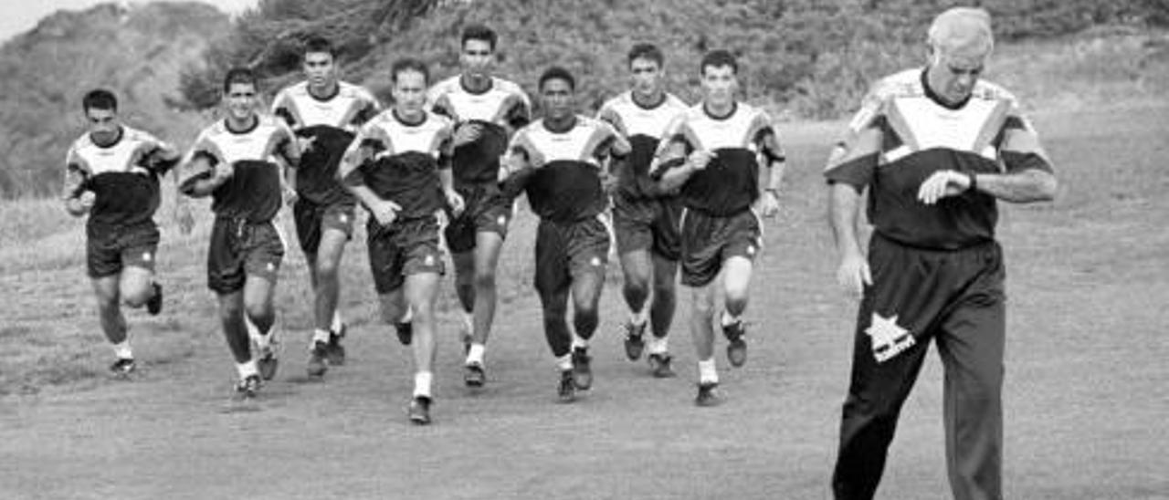 Luis, durante un entrenamiento en agosto del 95 .